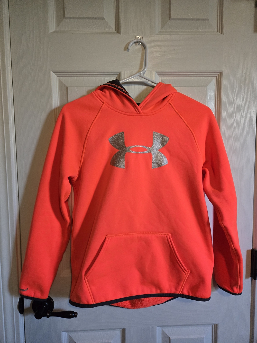 Under Armour Girls' Neon Pink Coral Hooded Sweatshirt